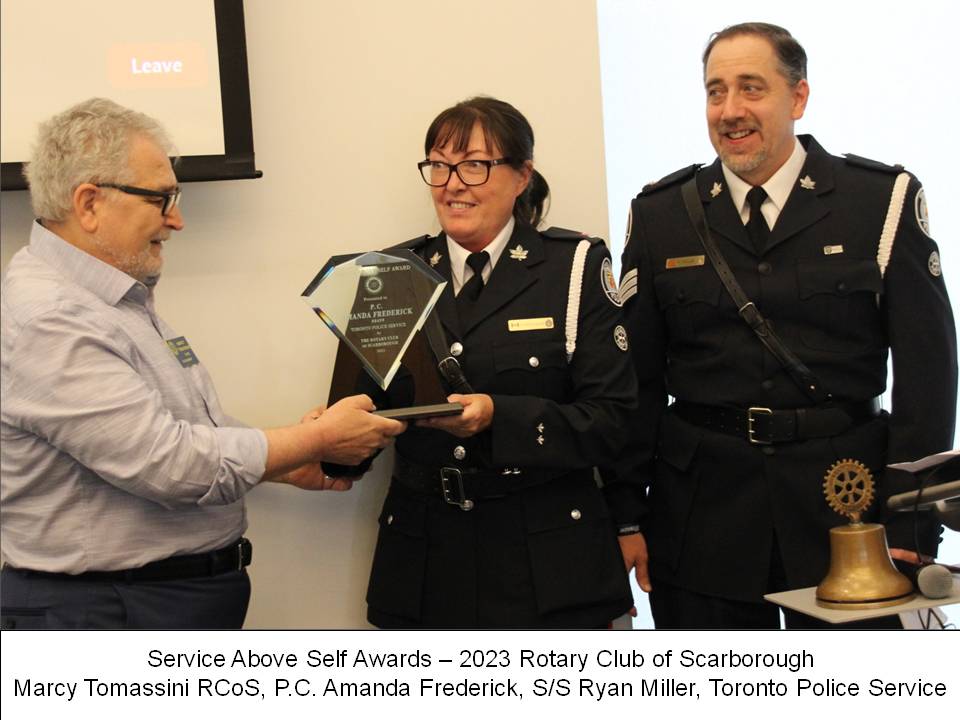 Service Above Self Awards 2023 By The Rotary Club Of Scarborough